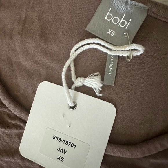 NWT- BOBI Side Ruched Tank Dress / Hazelnut - Picture 8 of 10